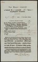 1852 Vas megyei magyar nyelvű húsárú hirdetmény