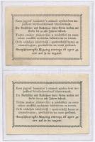 1849. 15kr + 30kr "Kossuth bankó" mindkettő lezárt fóliatokban T:III szép papír