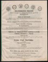 cca 1890 Seltenhofer Frigyes tűzoltószer gyár képes reklámnyomtatvány 16 p. 26x34 cm