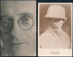 cca 1930-1960 4 db különféle fotólap ill. műmelléklet, köztük híres emberek is (Kafka, Radnóti, stb.), különböző méretben