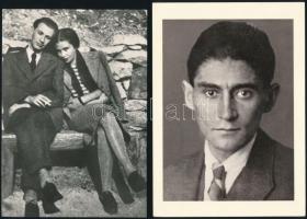 cca 1930-1960 4 db különféle fotólap ill. műmelléklet, köztük híres emberek is (Kafka, Radnóti, stb....