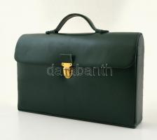 Retro férfi pipere készlet, mű bőr táskában, 28×19 cm