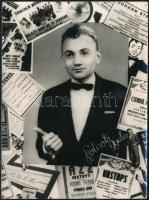 Szolnoki Gyula (?-?) aláírása őt magát ábrázoló fotó hátoldalán