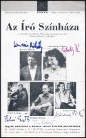 Neves személyiségek aláírása "Az Író Színháza" lapon: Kornis Mihály, Esterházy Péter, Petri György, Tandori Dezső, Nádas Péter