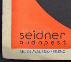 cca 1920-1930 Győry Miklós (1905-1995): Termokoksz folytonégő cserépkályha reklámlapakát. Bp., Seidn...