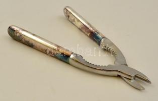 Robbe & Berking jelzett designer pezsgő bontó fogó. Ezüstözött nyéllel, eredeti dobozában, újsze...