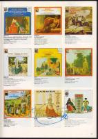 Hírességek aláírása a La Voix de Son Maitre című kiadványban (Jehudi Menuhin, Michel Beroff, Nicolai...