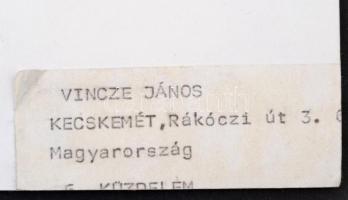Vincze János (1922-1998): Fény és árnyék, fotó, kartonra ragasztva, aláírt, hátulján feliratozva, 23...