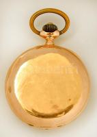 cca 1900 Korai IWC (JWC) 14K arany zsebóra, dupla fedelű. Jelzett tokkal, szerkezettel. Felhúzókoron...