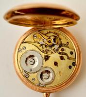 cca 1900 Korai IWC (JWC) 14K arany zsebóra, dupla fedelű. Jelzett tokkal, szerkezettel. Felhúzókoron...