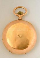14K arany zsebóra,, sérült számlappal, működő szerkezettel. / 14 C gold pocket watch, with working m...