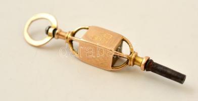 XIX. sz. eleje. Aquilles Lepin 18K arany női zsebóra, arany felhúzókulccsal, melyen geometrikus és t...