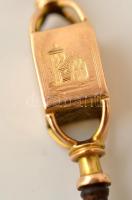 XIX. sz. eleje. Aquilles Lepin 18K arany női zsebóra, arany felhúzókulccsal, melyen geometrikus és t...