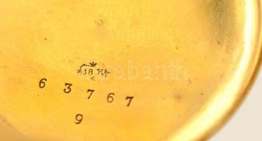 XIX. sz. eleje. Aquilles Lepin 18K arany női zsebóra, arany felhúzókulccsal, melyen geometrikus és t...