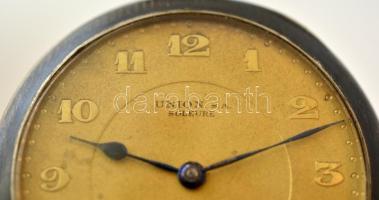 Union Soleure niellós ezüst zsebóra működő szerkezettel, jó állapotban / Union Soleure silver pocket...