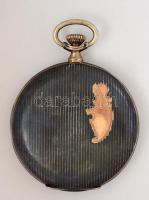 Union Soleure niellós ezüst zsebóra működő szerkezettel, jó állapotban / Union Soleure silver pocket...