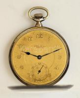 Union Soleure niellós ezüst zsebóra működő szerkezettel, jó állapotban / Union Soleure silver pocket...