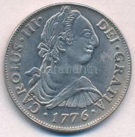 Spanyolország 1776. 8R III. Károly Fe hamisítvány T:2 / Spain 1776. 8 Reales Charles III Fe fake C:XF