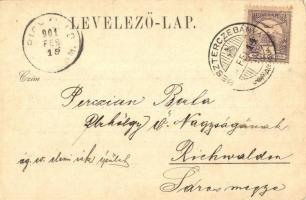 Besztercebánya, Banska Bystrica; Mátyás tér, Steiner B. és Reisz Miksa üzlete, piac. Ilona műintézet...