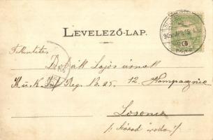 Besztercebánya, Banska Bystrica; Béla király tér a toronyból nézve, Herritz János üzlete. Ivánszky E...