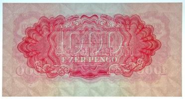 1944. 1000P "A Vöröshadsereg Parancsnoksága" T:I,I- törés nélküli hajlás a két alsó sarokn...