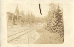 Tátra, Csorba-tó villamos vasútállomás / tramway station, photo