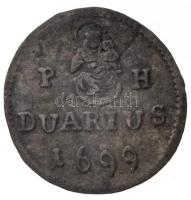 1699K-B Duarius I. Lipót Körmöcbánya (0,55g) T:2 /  Hungary 1699K-B Duarius Leopold Kremnitz (0,55g) C:XF Huszár: 1499., Unger II.: 1104.a