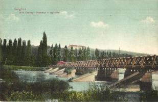 Galgóc, Hlohovec; Gróf Erdődy várkastély a Vághíddal / castle with bridge