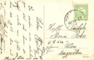 Galgóc, Hlohovec; Gróf Erdődy várkastély a Vághíddal / castle with bridge