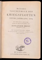 Weyers Taschenbuch der Kriegsflotten - XXVIII.. Jahrgang 1934 München / Berlin:, 1934. J. F. Lehmanns Verlag Egészvászon kötésben / German Navy, in full linen binding.