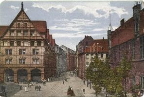 Köln, Cologne; Stadthaus, Gürzenich und Gürzenichstraße / city hall, street view (EM)