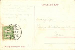 Nyitra, Nitra; Vármegye utca és plébánia. Rasofszky Béla kiadása / street view with parish