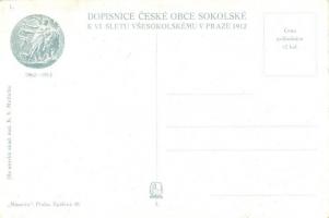 1912 VI. Slet Vsesokolsky v Praze, Marathon (Pentathlon) / 6th Sokol Meeting in Praha, Discus throw....