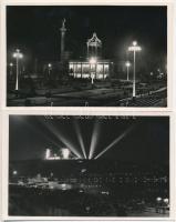 1938 Budapest XXXIV. Nemzetközi Eucharisztikus Kongresszus, este - 2 db régi képeslap / 2 pre-1945 postcards