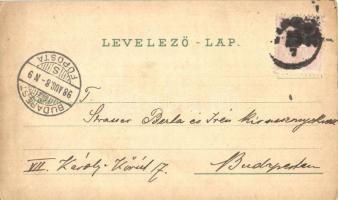 1898 (Vorläufer!) Siófok, Hullám, Központi és Sió szálloda, étterem, Mária és Erzsébet lak, sétány. ...