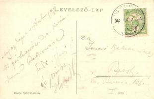 Vajdahunyad, Hunedoara; Vasgyár kohói. Spörl Gusztáv kiadása / iron factory, blast furnaces