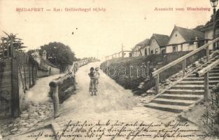 Budapest I. Tabán, Szent Gellérthegyi tájkép, utcakép / Aussicht vom Blocksberg