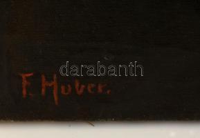 Huber jelzéssel: Otto von Bismarck cca 1900. Olaj, vászon, restaurált, 55×45 cm