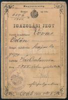 1900 Igazolási jegy hajós legény részére / ID for sailor.