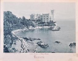 Trieste, Castello Miramar / Schloss. Dresden und Berlin 1897. Stengel & Co. No. 4168 / castle, Giant postcard (30,5 cm x 24 cm) (r)