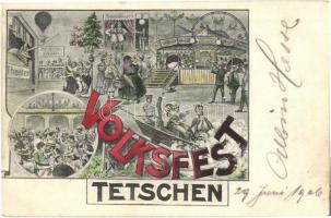 1906 Decín, Tetschen; Volksfest / carnival, circus, advertisement card
