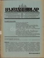 1934 A Hajózási Hírlap közlekedési közgazdasági és társadalmi lap IX. évfolyamának 1. száma