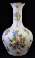 Herendi Viktória mintás nagy váza, kézzel festett, jelzett, hibátlan, m: 39 cm