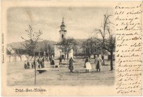 Detrekőszentmiklós, Blasenstein-Sankt-Nikolaus, Plavecky Mikulas; Templom tér, Wiesner Alfréd kiadása / church, square (kis szakadás / small tear)