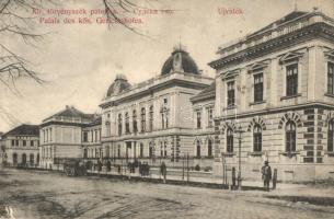 Újvidék, Novi Sad; Kir. törvényszék palota, Urbán Ignác kiadása / Palais des kön. Gerichtshofes / court palace (EB)