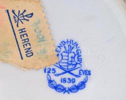 Herendi virág mintás váza, kézzel festett, jelzett, hibátlan, m: 31,5  cm