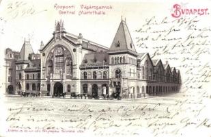 Budapest IX. Központi vásárcsarnok, Erdélyi felvételei után, litho / Central Markthalle