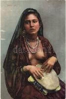 Native girl with cigarette, Egyptian erotic folklore . Lichtenstern & Harrari, Cairo No. 38.