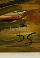 Dilinkó Gábor (1929-2014): Hazafelé, olaj, fa, keretben, 58,5×77,5 cm