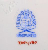 Herendi Viktória mintás áttört tálka, kézzel festett, jelzett, hibátlan, d:15 cm